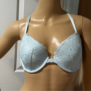 Victorias Secret lightly lined Elegant Lace Underwire Bra in Light Blue